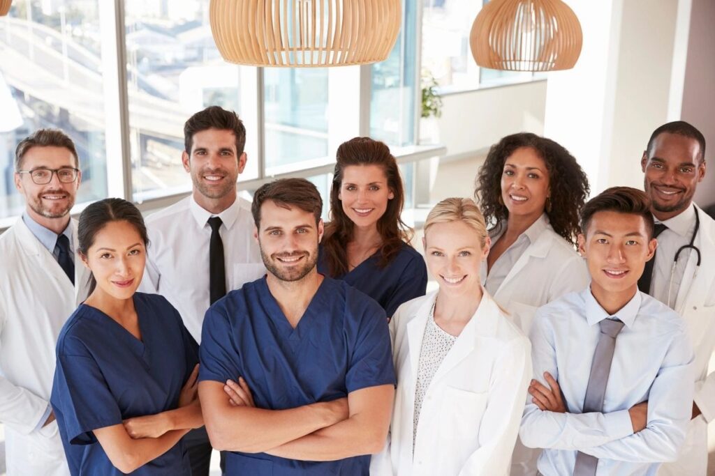 A Group of Doctors Standing and Posing